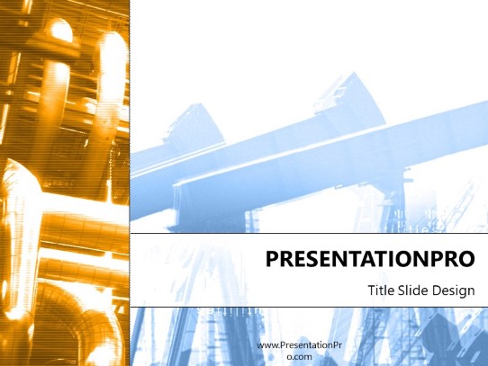 Pipes PowerPoint Template title slide design