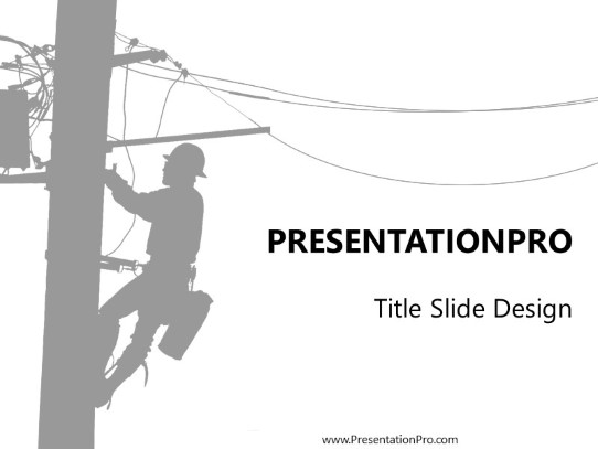 Pole Guy PowerPoint Template title slide design