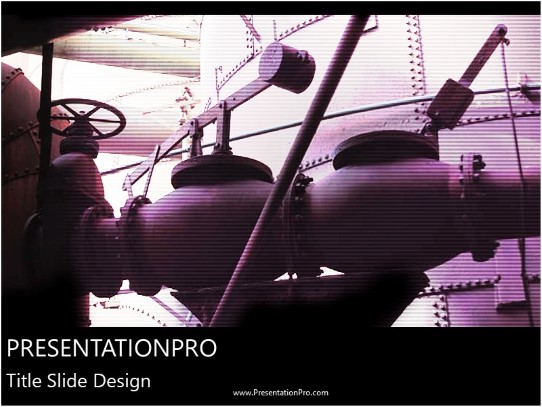 Purple Industry PowerPoint Template title slide design