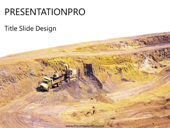 Sandy Trail PowerPoint Template title slide design