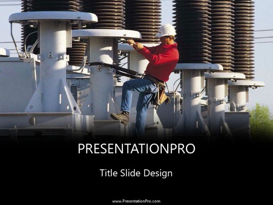 Utility14 PowerPoint Template title slide design