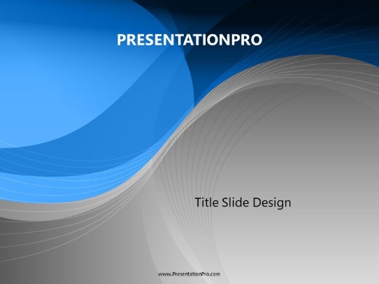 Abstract Blue PowerPoint Template title slide design