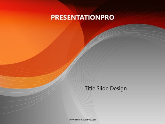 Abstract Orange PowerPoint Template title slide design