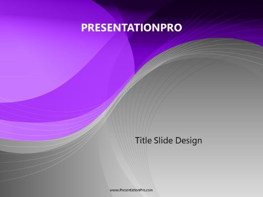 Abstract Purple PowerPoint Template title slide design