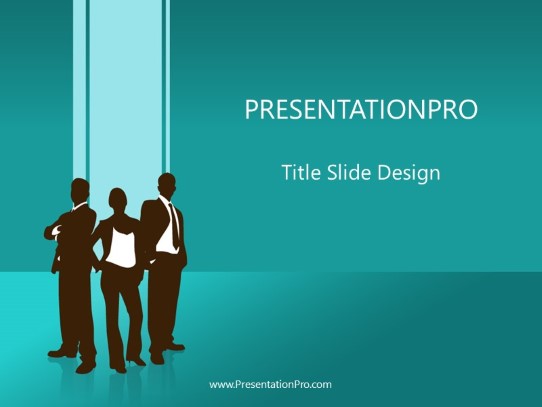 Business 01 Teal PowerPoint Template title slide design