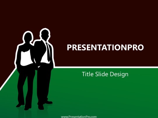 Business 02 Green PowerPoint Template title slide design