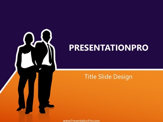 Business 02 Orange PowerPoint Template title slide design