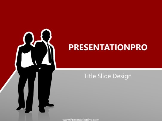 Business 02 Red PowerPoint Template title slide design