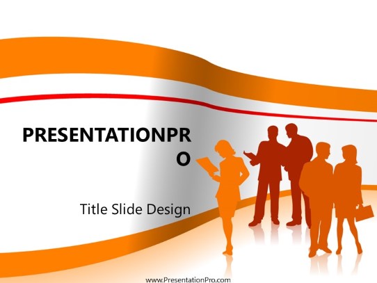 Business 03 Orange PowerPoint Template title slide design