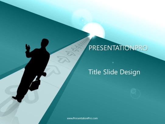 Business 04 Teal Male PowerPoint Template title slide design