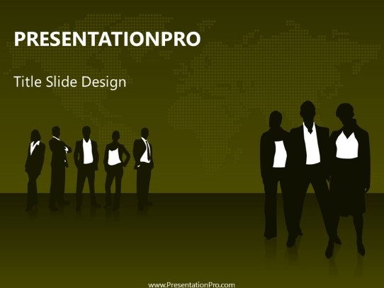 Business 06 Olive PowerPoint Template title slide design