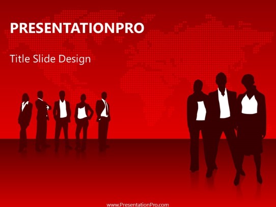 Business 06 Red PowerPoint Template title slide design