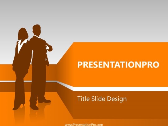 Business 07 Orange PowerPoint Template title slide design