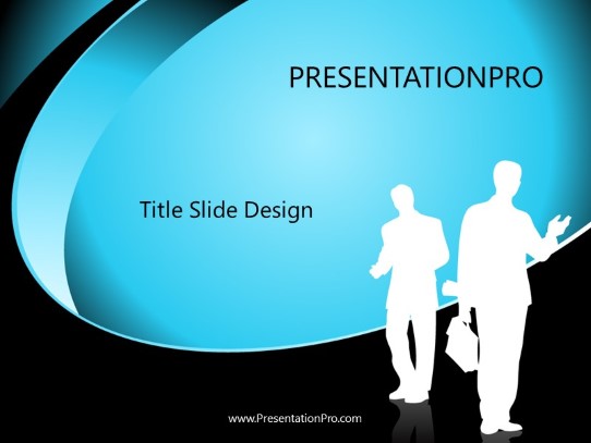 Business 09 Light Blue PowerPoint Template title slide design