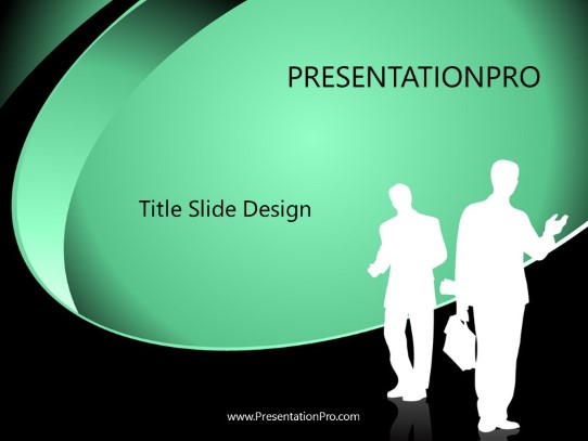 Business 09 Teal PowerPoint Template title slide design