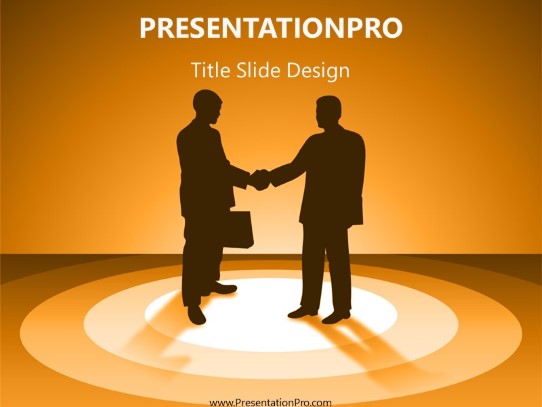 Business 10 Orange PowerPoint Template title slide design