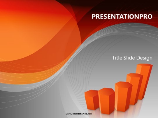 Graph Orange PowerPoint Template title slide design