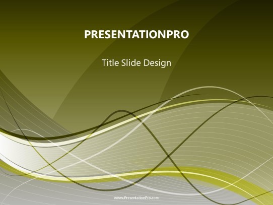 Swoosh Gold PowerPoint Template title slide design