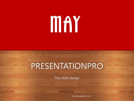 May Red PowerPoint Template title slide design