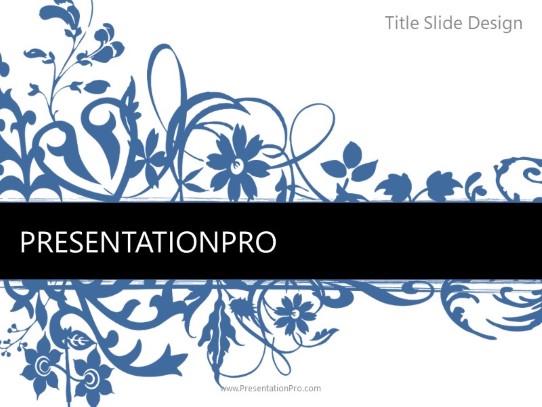 Abstract Organic Flowers PowerPoint Template title slide design