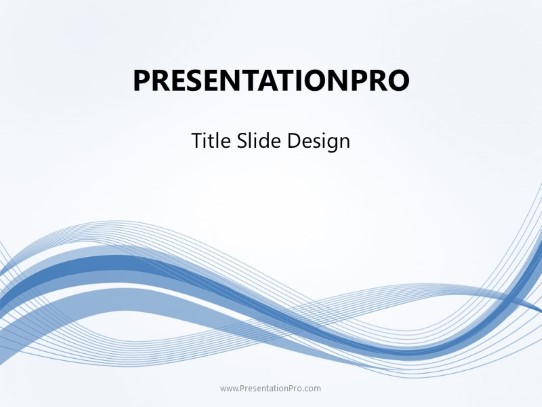 Abstract Wave Flow PowerPoint Template title slide design