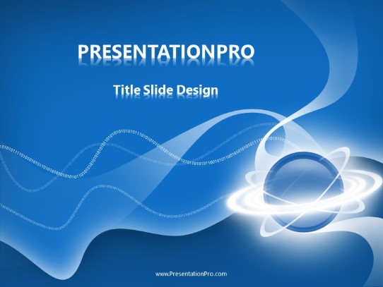 Whirly Orb PowerPoint Template title slide design
