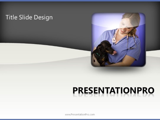 Animals Veterinarian PowerPoint Template title slide design