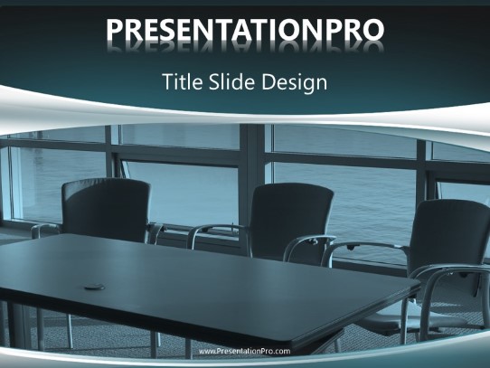 Empty Conference Room PowerPoint Template title slide design