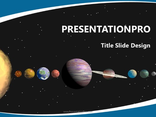 Astronomy Solar System PowerPoint Template title slide design