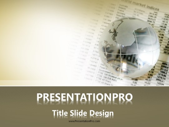 Financial World PowerPoint Template title slide design