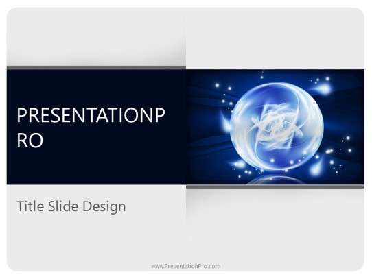 Fantasy Crystal Ball PowerPoint Template title slide design