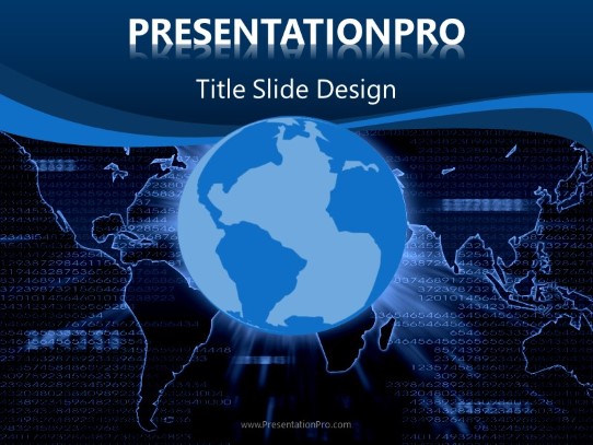 Global Globe PowerPoint Template title slide design