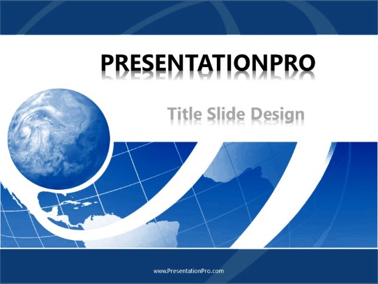 Spiral Globe PowerPoint Template title slide design