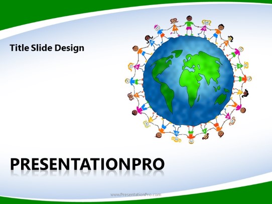 World Culture Kids PowerPoint Template title slide design