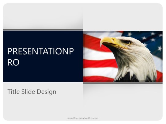 Animal Bald Eagle PowerPoint Template title slide design