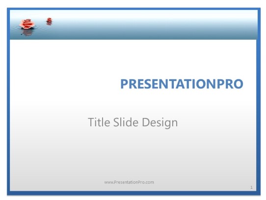 Premium Waterflower PowerPoint Template title slide design