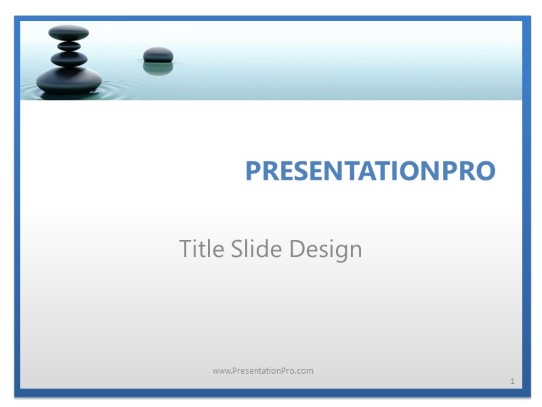 Premium Waterstone PowerPoint Template title slide design