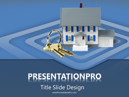 Keys_and_house PowerPoint Template title slide design
