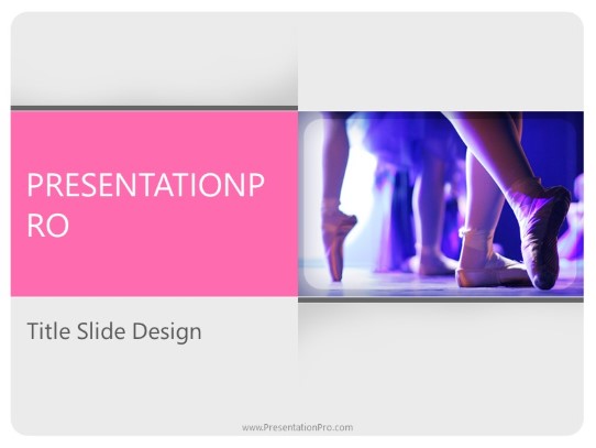 Ballet Dance PowerPoint Template title slide design