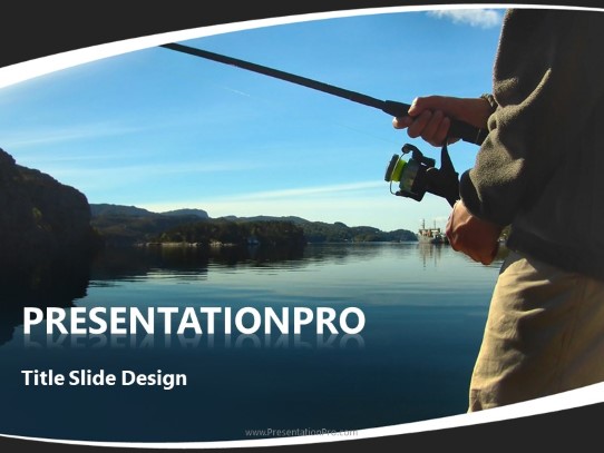 Fishing For Hobby PowerPoint Template title slide design