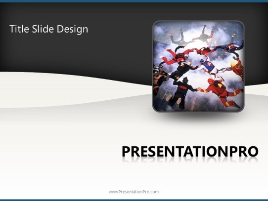 Hobby Skydive PowerPoint Template title slide design