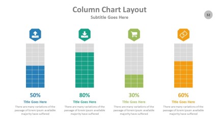 Column Chart Layout PowerPoint Infographic pptx design
