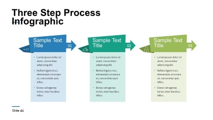 Three Step Process PowerPoint Infographic pptx design