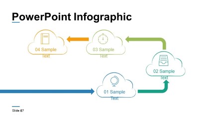 Cloud Timeline PowerPoint Infographic pptx design