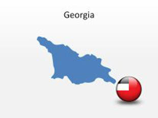 PowerPoint Maps - Georgia Map Shape. Presentation Templates & Designs ...