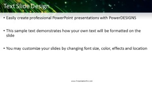 Light Cascade Reflected 02 Widescreen PowerPoint Template text slide design