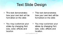 Dancing Dots Teal Widescreen PowerPoint Template text slide design