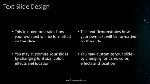 Dark Cascade Widescreen PowerPoint Template text slide design