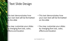 Light Cascade Green Bar 01 Widescreen PowerPoint Template text slide design