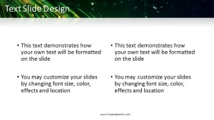 Light Cascade Reflected 02 Widescreen PowerPoint Template text slide design